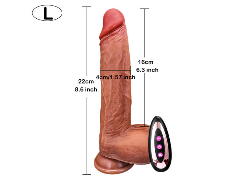 WATCH VIDEO 3 in 1 Vibrating Thrusting Realistic Penis Dildo with Remote Control