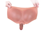 WATCH VIDEO, Hollow Wearable Realistic Dildo Skin Touch Strap On Dildo Pants Stretchy Sex Toy for Lesbian