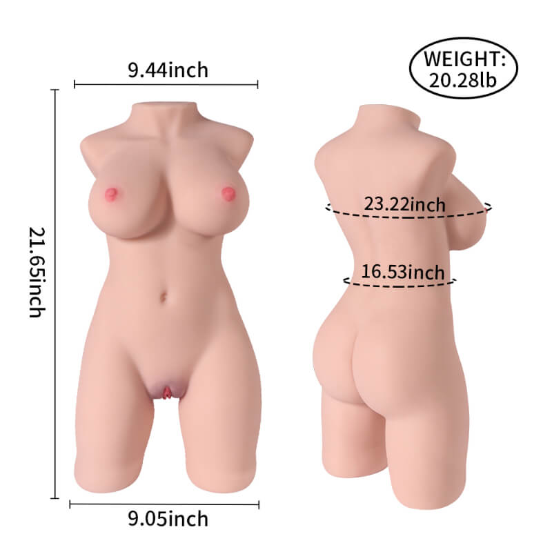 WATCH VIDEO - Half Body Sex Doll for  Men Male Masturbator Fake Pussy Vagina  ( Miah )