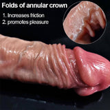 WATCH VIDEO, Sliding Foreskin Super Skin Realistic Dildo,  Most Realistic Strap On