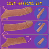 4 PCS Vibrating Penis Extender Sleeve Set Model S8005-AMZ  ( 3 Days USA Delivery )