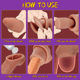 4 PCS Vibrating Penis Extender Sleeve Set Model S8005-AMZ  ( 3 Days USA Delivery )