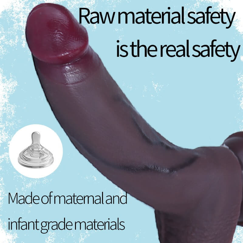 WATCH VIDEO - Realistic Textere Black Dildo - 6 Inches to 9.2 Inches Choose from