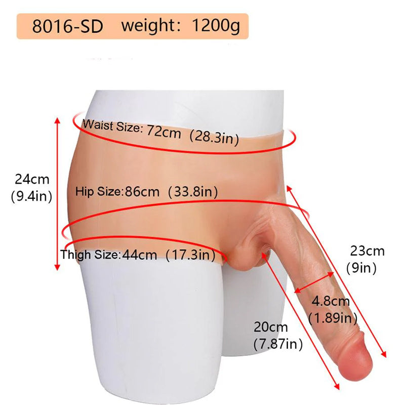 WATCH VIDEO, Solid Wearable Realistic Dildo Skin Touch Strap On Dildo Pants Stretchy Sex Toy for Lesbian