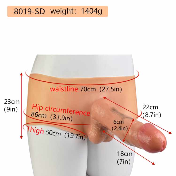 9 Inch Realistic Penis Form Strap-on Liquid silicone penis pants Ultra Realistic Penis Pants