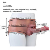 WATCH VIDEO, Hollow Tongue Design Realistic Unisex Pants Flexible G-Spot Hollow Dildos Dick With Underpants Silicone Sex Toys