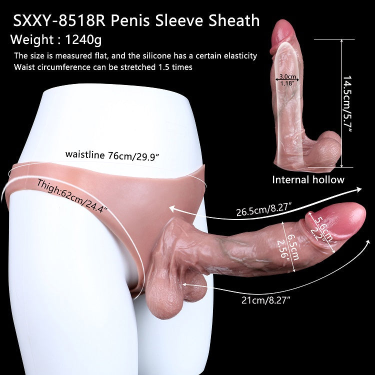 WATCH VIDEO - Hollow Strap on Dildo Model 8518