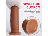 NEW 8 inch Vibration Dildo, Sliding Foreskin Suction Cup Dildo (Harness Optional)