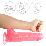 11 inch Huge Pink Realistic Lifelike Dildo with Suction Cup