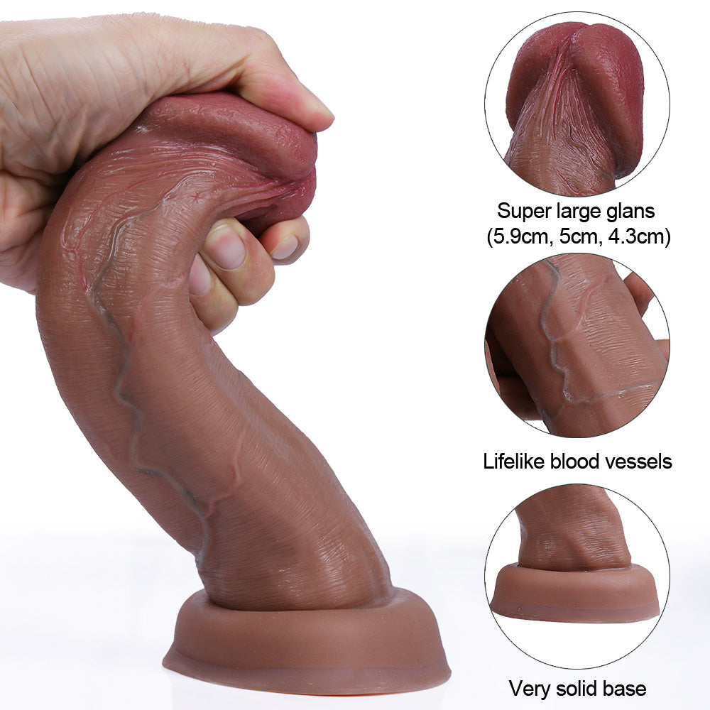 WATCH VIDEO, Mushroom Head Super Realistic Strap-On Dildos (USA PRICE)