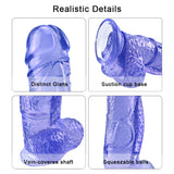 Huge  Realistic Lifelike Blue Dildo with Suction Cup