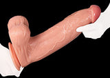 Huge Thick Dildo, 13 inch Realistic Giant Dildo Feels Like Skin,