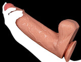 Huge Thick Dildo, 13 inch Realistic Giant Dildo Feels Like Skin,