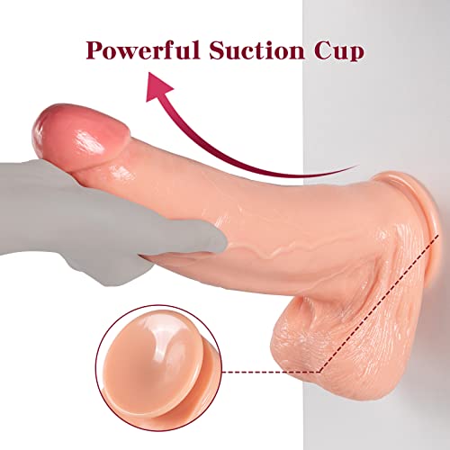 Huge Thick Dildo, 13 inch Realistic Giant Dildo Feels Like Skin,