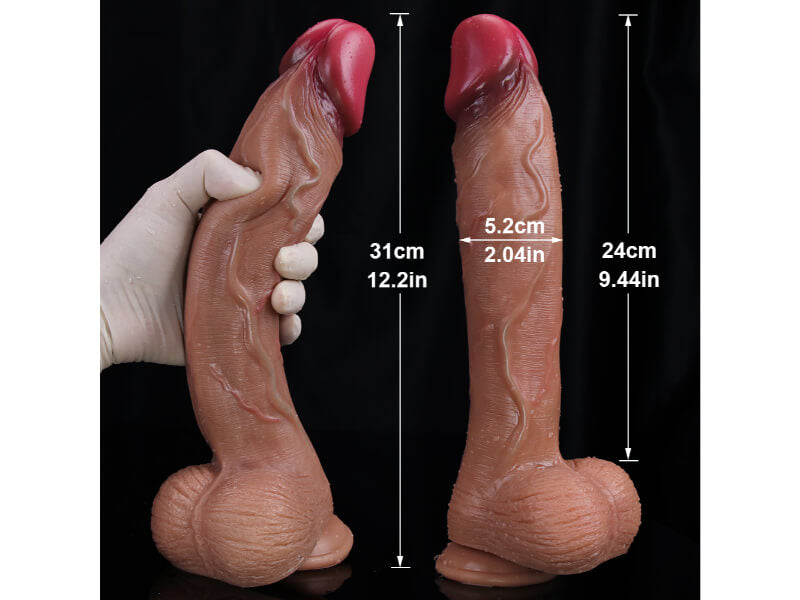 WATCH VIDEO, 12.2 Inch Realistic Lifelike Dildo (USA PRICE)