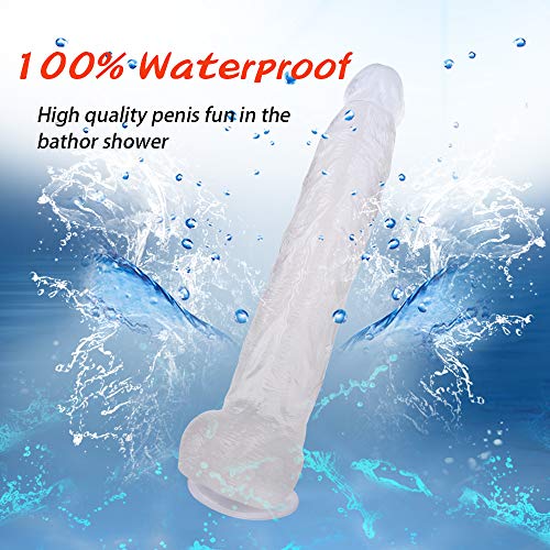Small Glans Big Thick Dildo, Huge Realistic Dildo with Strong Suction Cup for Hands-Free Play