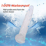 Small Glans Big Thick Dildo, Huge Realistic Dildo with Strong Suction Cup for Hands-Free Play