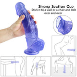 Huge  Realistic Lifelike Blue Dildo with Suction Cup