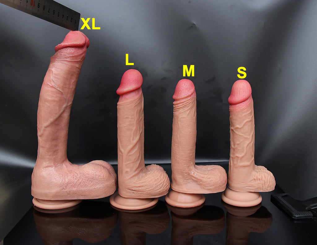 WATCH VIDEO,  4 Size Realistic Soft Suction Cup Dildos