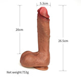 WATCH VIDEO, 10.4 inch Beige, Brown & Black Realistic Huge Dildos (Harness Optional)