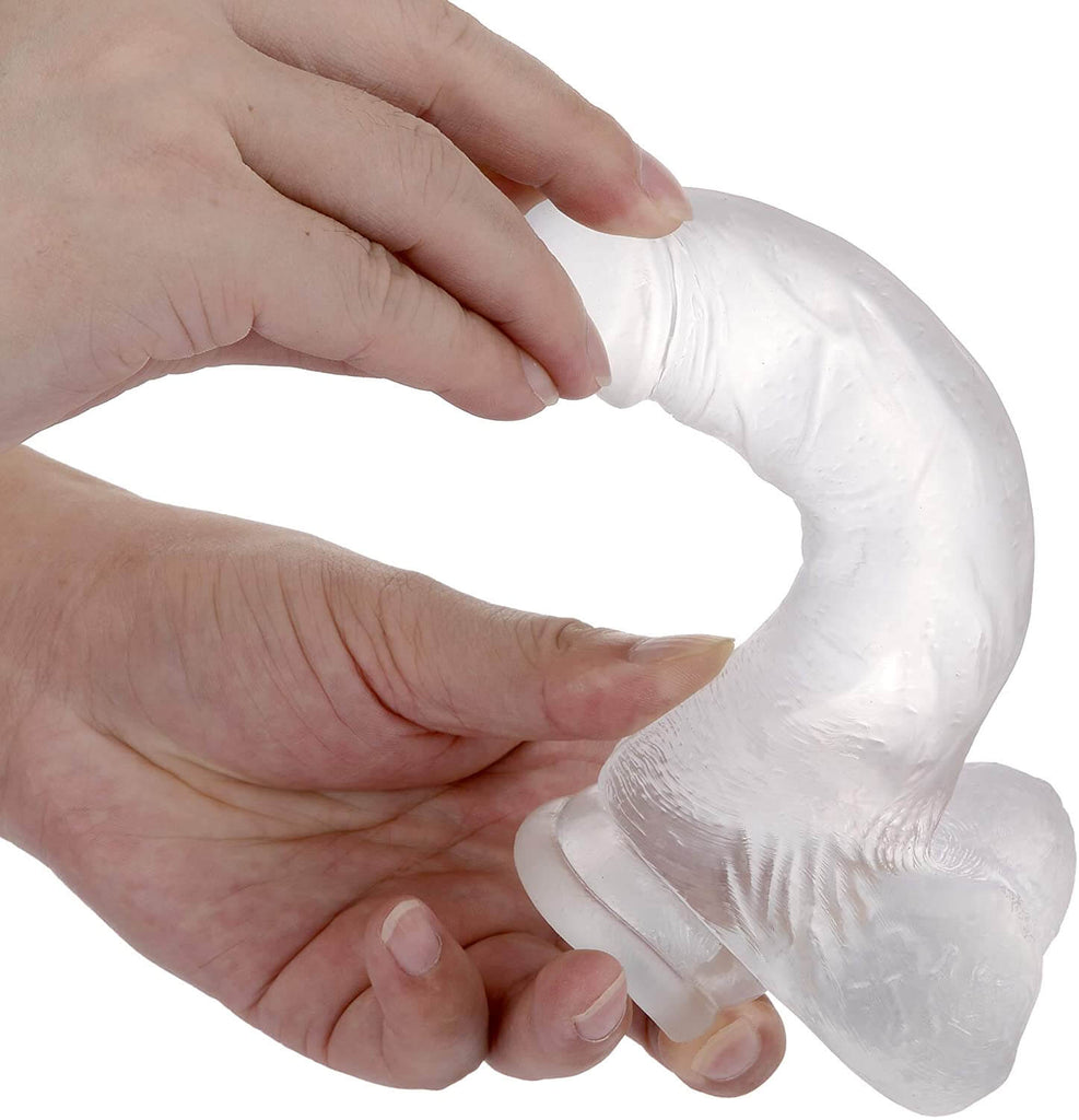 4 Size Transparent Lifelike Dildo with Suction Cup