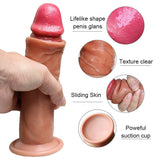 7 inch Dildo, Sliding Foreskin Dildo, Suction Cup Dildo Harness Optional (3-5 Days Mainland USA Delivery)