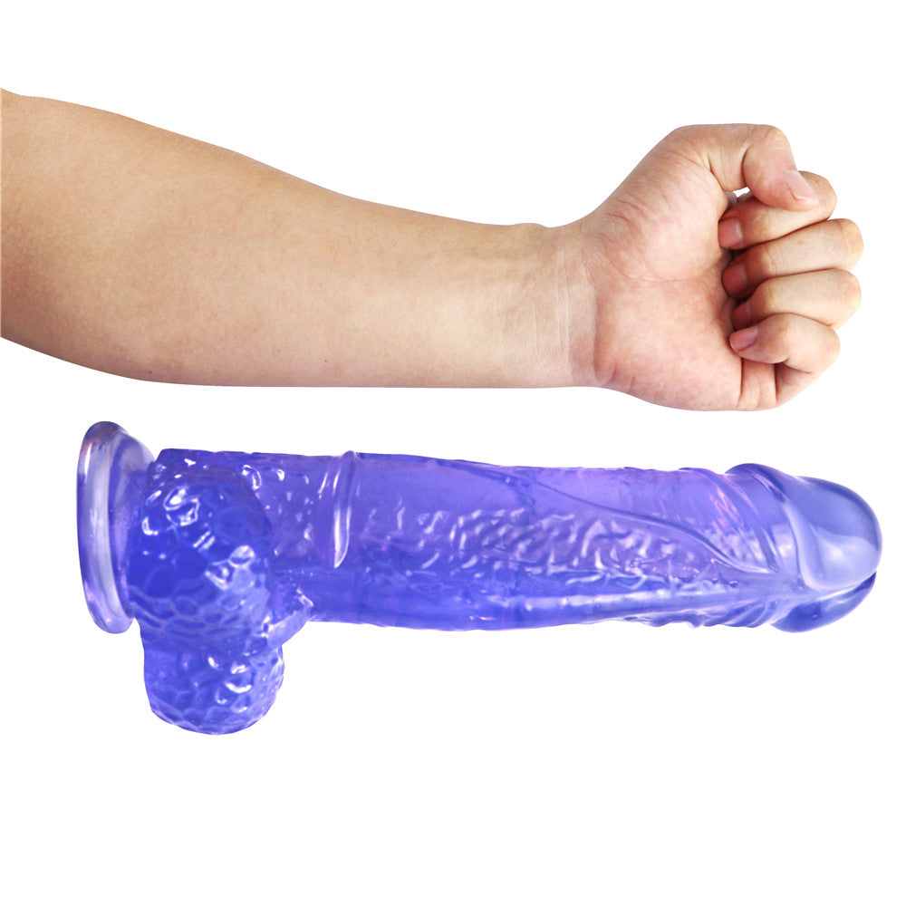 Huge  Realistic Lifelike Blue Dildo with Suction Cup