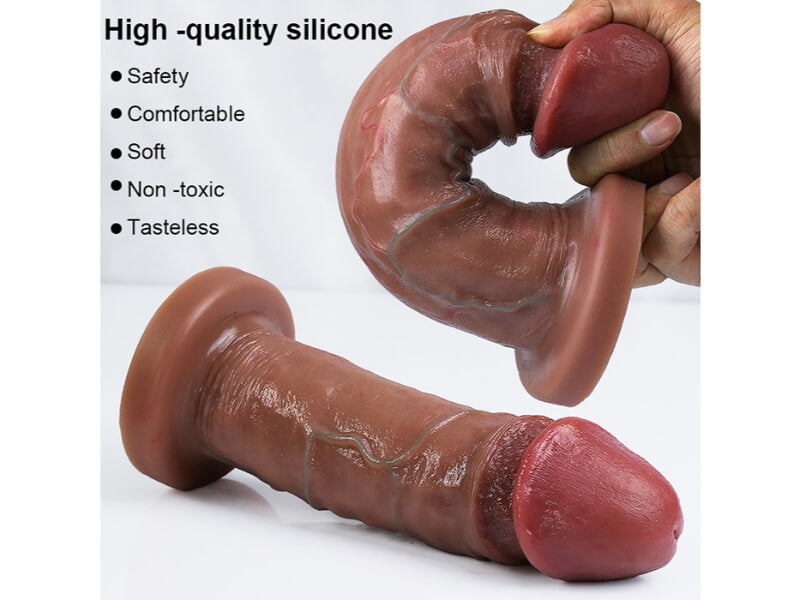 WATCH VIDEO, 2023 New Realistic Dildos Feels Like Real Skin Soft Liquid Silicone Dildo (Harness Optional)