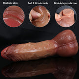 WATCH VIDEO, 9 inch Real Skin Suction Cup Dildo