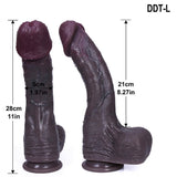 WATCH VIDEO. 2023 - 3 Size Black Realistic Dildos (Harness Optional) (USA PRICE)