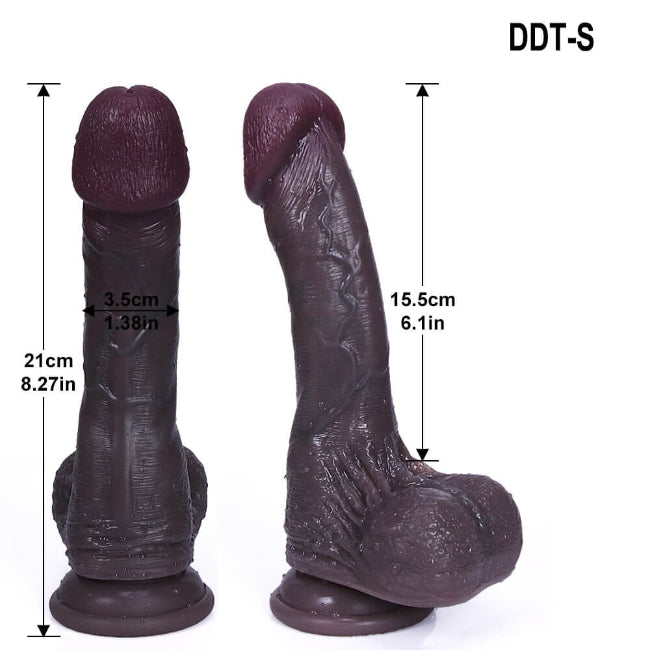 WATCH VIDEO. 2023 - 3 Size Black Realistic Dildos (Harness Optional)