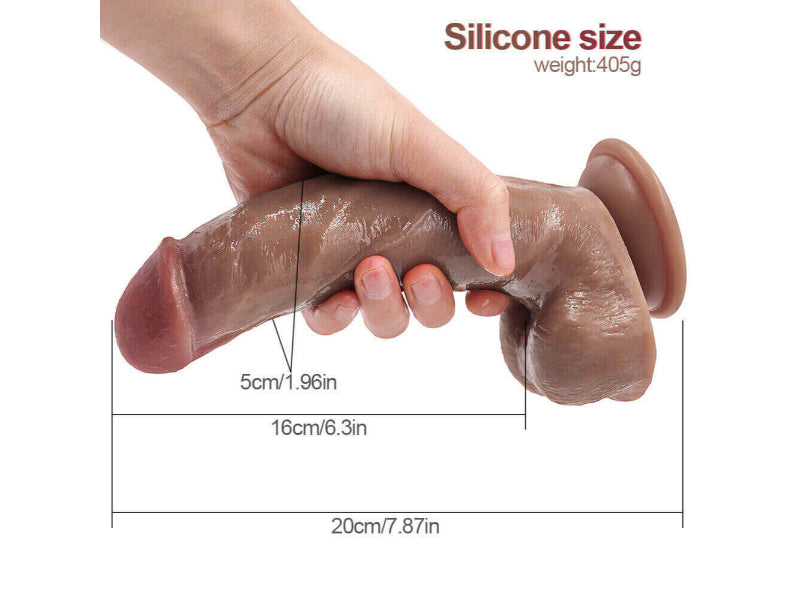 8 inch Large-Dildo-Realistic-Huge-Penis (Harness Optional)
