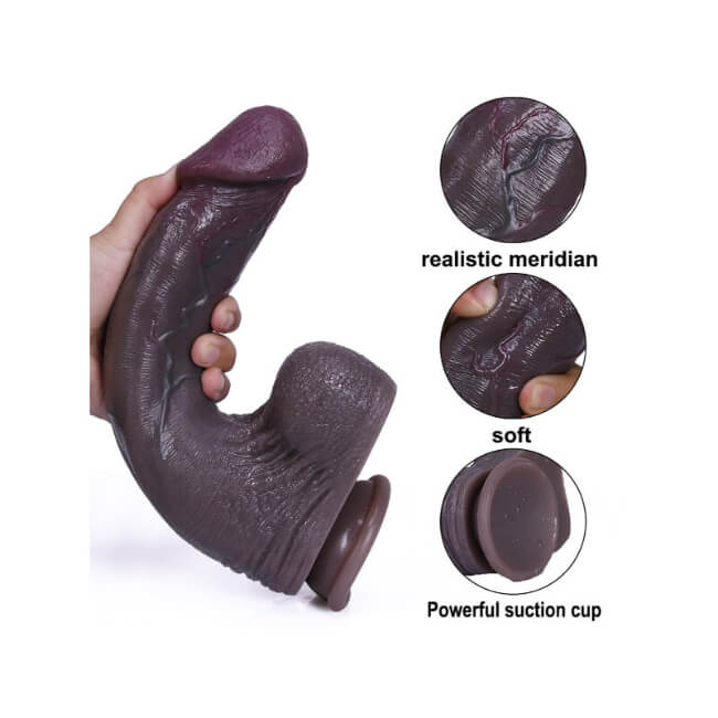 WATCH VIDEO. 2023 - 3 Size Black Realistic Dildos (Harness Optional) (USA PRICE)