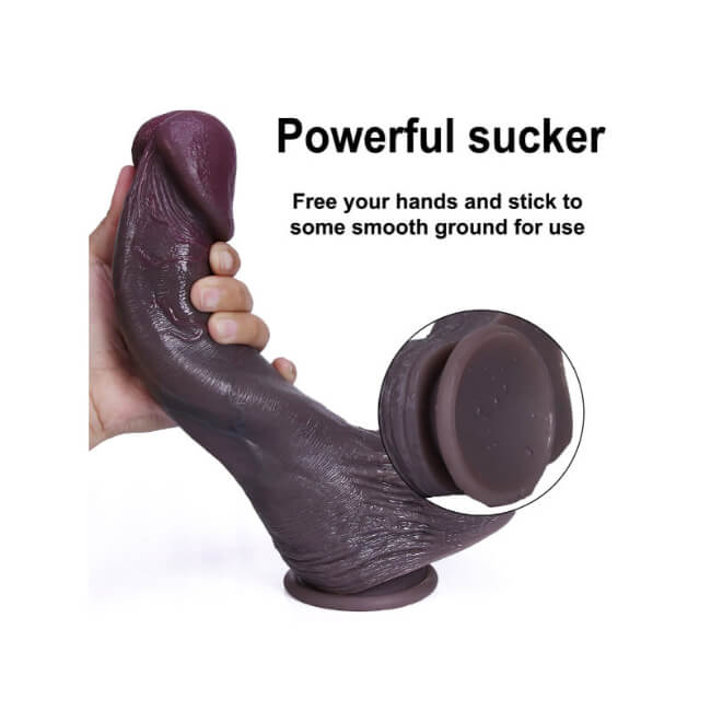 WATCH VIDEO. 2023 - 3 Size Black Realistic Dildos (Harness Optional) (USA PRICE)