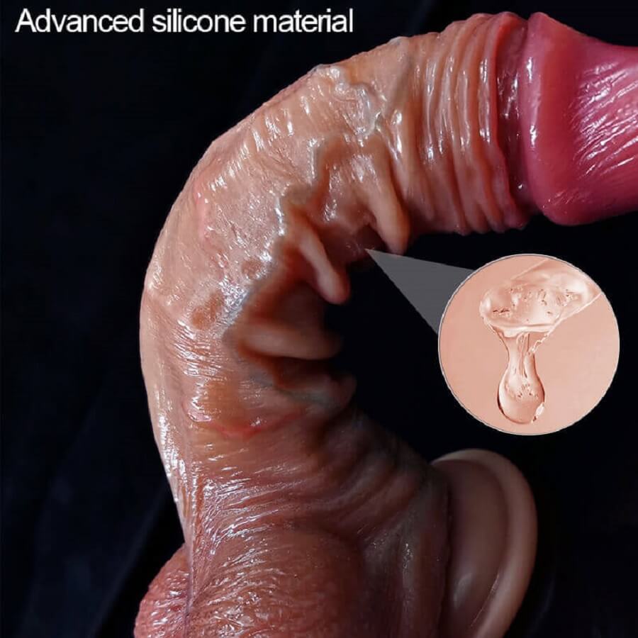 WATCH VIDEO, Sliding Foreskin Super Skin Realistic Dildo Harness Optional (3-5 Days Mainland USA Delivery)