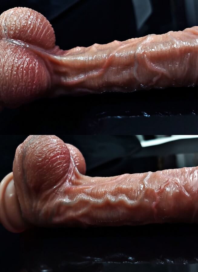 WATCH VIDEO, Sliding Foreskin Super Skin Realistic Dildo Harness Optional (Fast Free Shipping)