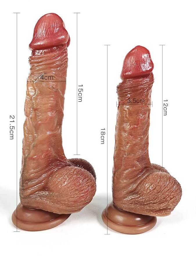 WATCH VIDEO, Sliding Foreskin Super Skin Realistic Dildo Harness Optional (Fast Free Shipping)