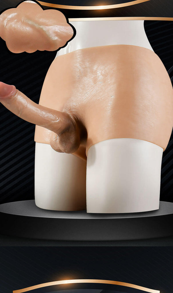 WATCH VIDEO, Hollow Wearable Strap-on Dildo Realistic Lifelike Dildo Panty