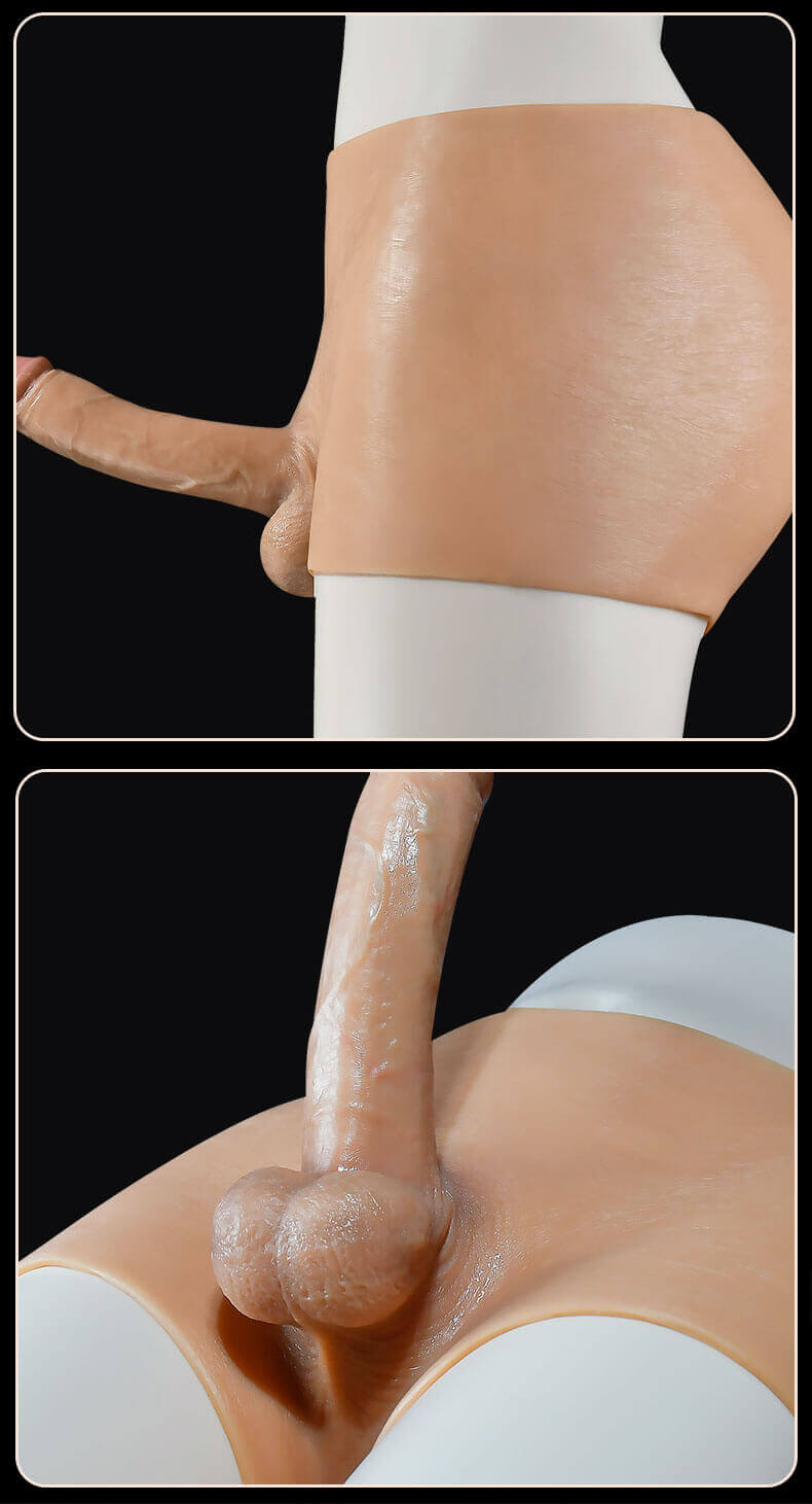 WATCH VIDEO, Hollow Wearable Strap-on Dildo Realistic Lifelike Dildo Panty