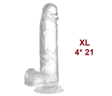 4 Size Transparent Lifelike Dildo with Suction Cup