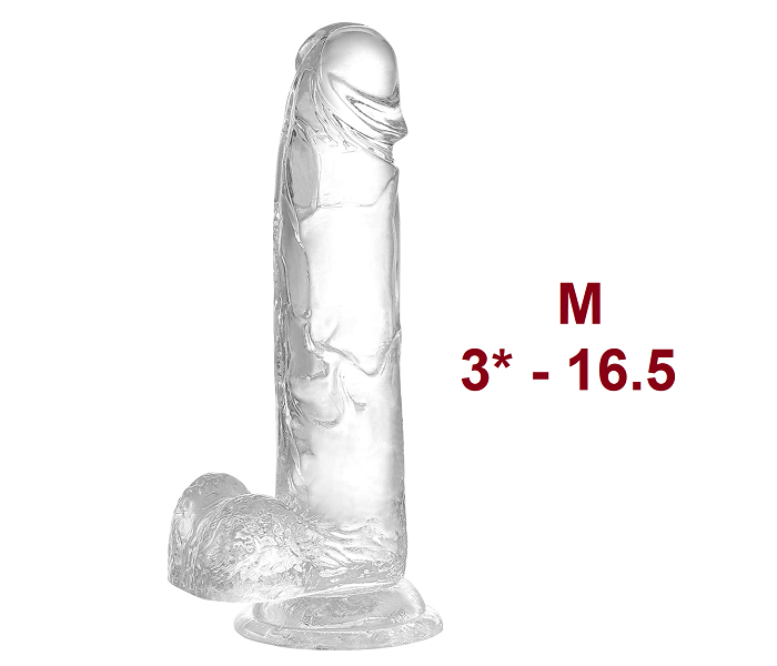 4 Size Transparent Lifelike Dildo with Suction Cup