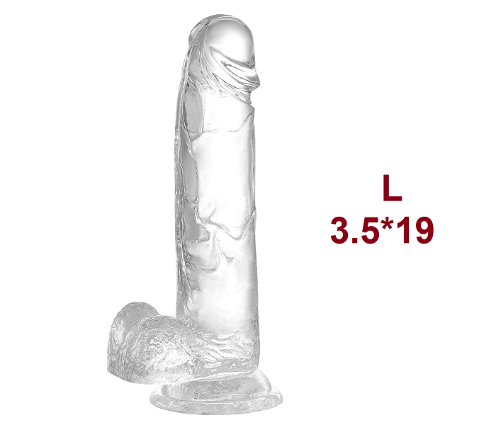 4 Size Transparent Lifelike Dildo with Suction Cup