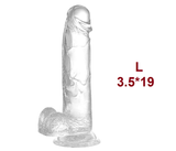 4 Size Transparent Lifelike Dildo with Suction Cup