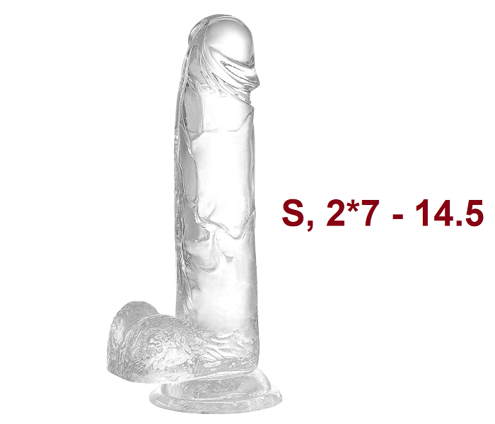 4 Size Transparent Lifelike Dildo with Suction Cup