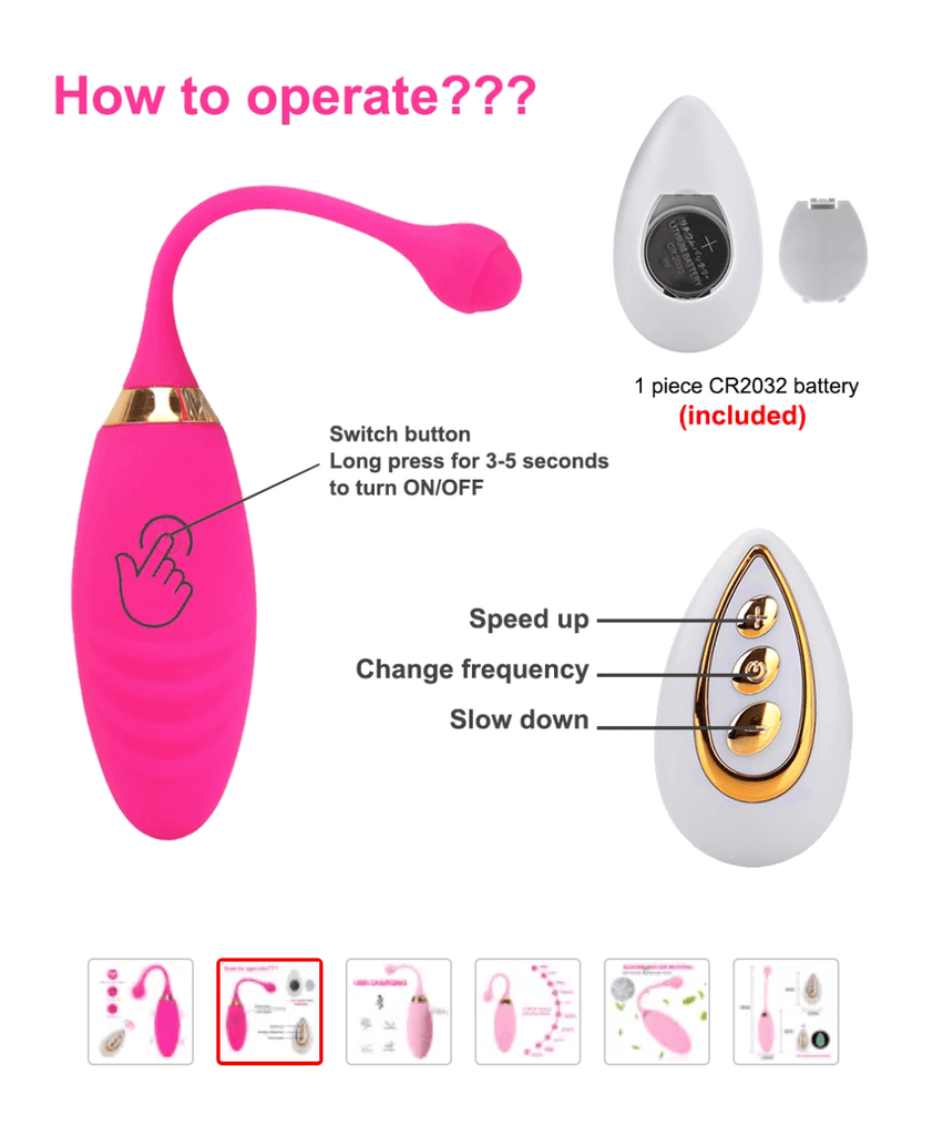 10 Speed Wireless Remote Jump Egg Clitoris Stimulation