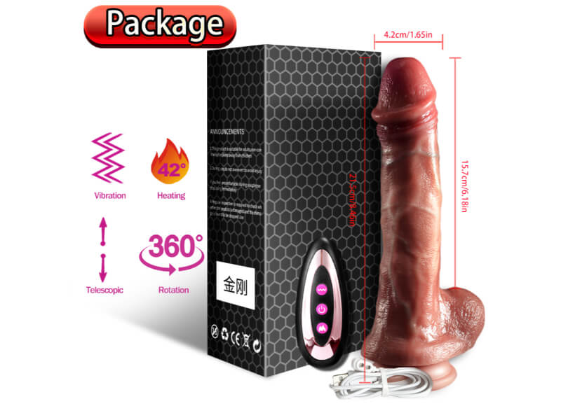 WATCH VIDEO, 4 in 1 Vibrating Realistic Penis Dildo with Remote Control Harness Optional (3-5 Days Mainland USA Delivery)